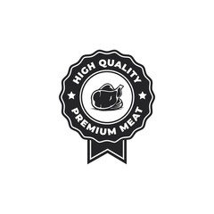 Premium meat shop vintage label design
