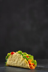 Chilli Taco on Dark Background