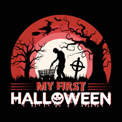 Halloween t shirt design vector