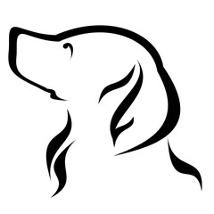 Dog Face Profile Outline