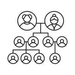 Family Tree concept line icon. Simple element illustration. Family Tree concept outline symbol design from family set. Can be used for web and mobile on white background