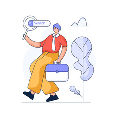 Ready to use flat illustration of receive parcel 