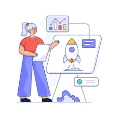 Premium flat illustration of task list 