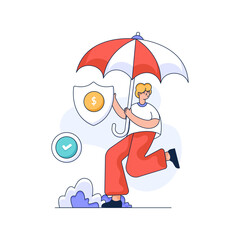 Ready to use flat illustration of receive parcel 