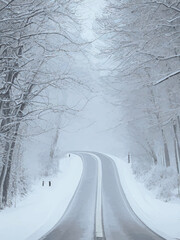 Obraz premium road in winter