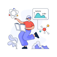 Check out flat illustration of media user 