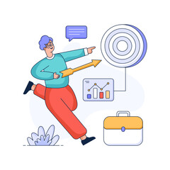 Premium flat illustration of task list 