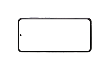 transparent smartphone screen  on  transparent background