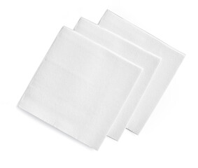 white napkins on white