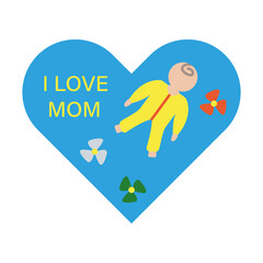 Love, baby colored icon. Simple colored element illustration. Love, baby concept symbol design from family set. Can be used for web and mobile