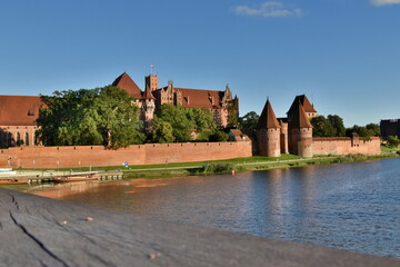 Obraz premium Die Malbork an der Nogat in Polen
