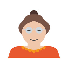 Grandmother, old colored icon. Simple colored element illustration. Grandmother, old concept symbol design from family set. Can be used for web and mobile