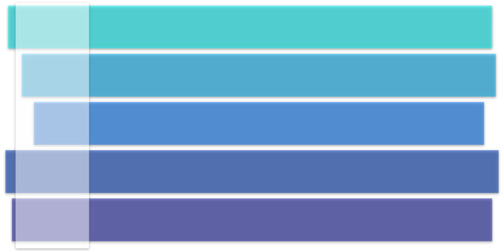 bande colorate in blu azzurro orizzontali e verticali - illustrazione su sfondo trasparente