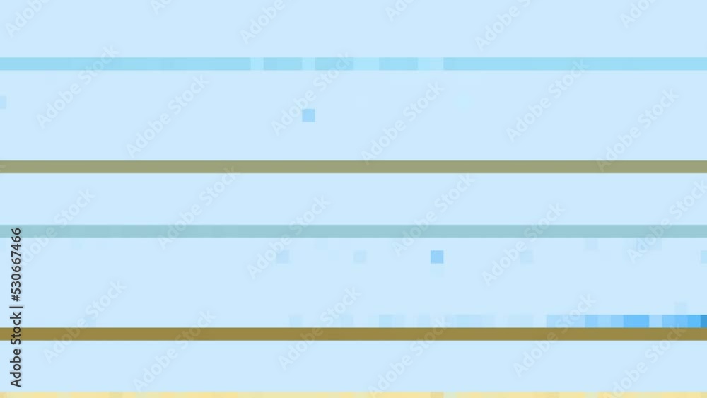 Fototapete easy and fun colored pixels flowing and running loop abstract background