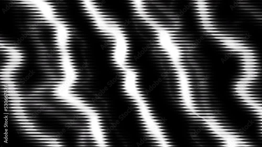 Aufkleber black and white scan lines fast flowing right motion loop background