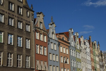 Schöne Hausfassaden in Danzig
