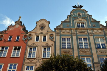 Schöne Hausfassaden in Danzig