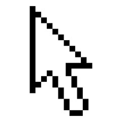 Icono aislado de puntero de mouse con forma de flecha