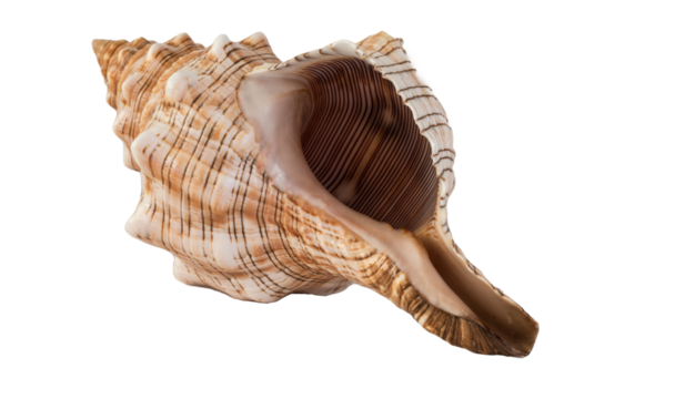isolated close up of seashell
