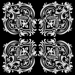 Oriental vector damask patterns for greeting cards and wedding invitations. 
