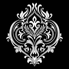 Oriental vector damask patterns for greeting cards and wedding invitations. 