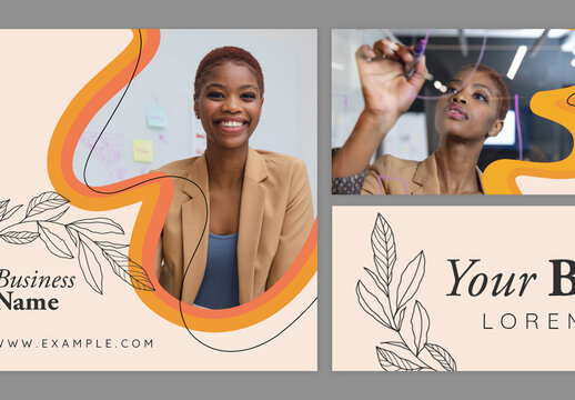 Business Banner Deign with Organic Shapes