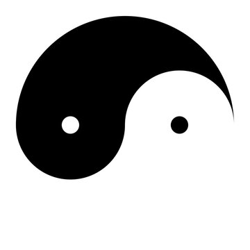 Yin and yang is a Chinese philosophy symbol