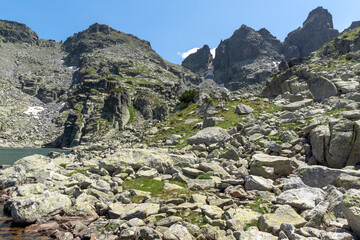 Landscape of Rila Mountain near The Scary lake, Bulgaria