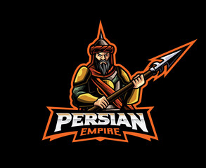 Persian empire mascot logo design