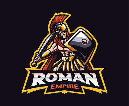 Roman empire mascot logo design