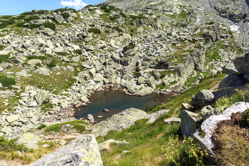 Landscape of Rila Mountain near The Scary lake, Bulgaria