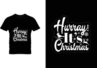 Trendy Christmas Typography Custom T-shirt Design 