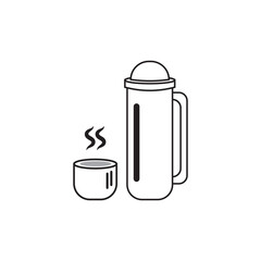 thermos icon logo vector design template