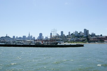 San Francisco Water Sky Skyscraper Building Boat