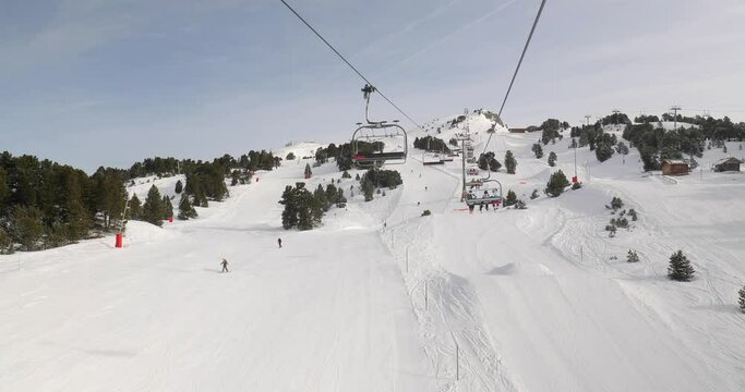Ski lift ascend