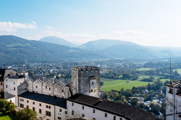 Fototapeta na wymiar Salzburg. View from above. View from the fortress on the outskirts of the city.
