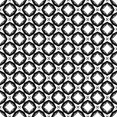 Black and white seamless pattern texture. Greyscale ornamental graphic design. Mosaic ornaments. Pattern template. Vector illustration. EPS10.