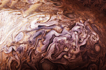 Surface of the planet Jupiter. Elements of this image furnished by NASA