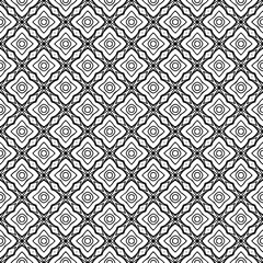 Black and white seamless pattern texture. Greyscale ornamental graphic design. Mosaic ornaments. Pattern template. Vector illustration. EPS10.