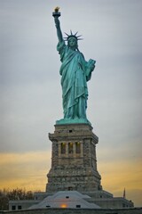 Fototapeta premium Statue of Liberty National Monument Statue of Liberty Liberty Island Sky Cloud Statue