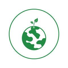Earth tree ecology environment icon | Circle version icon |