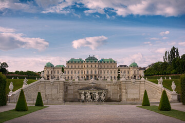 Fototapeta premium The beautiful Belvedere Palace, Vienna, Austria