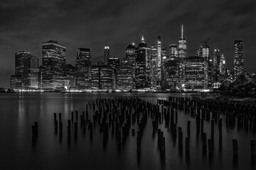 Obraz na płótnie Canvas New York City Skyline in Black and White