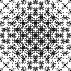 Black and white seamless pattern texture. Greyscale ornamental graphic design. Mosaic ornaments. Pattern template. Vector illustration. EPS10.