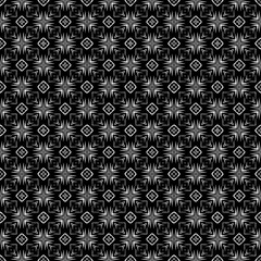 Black and white seamless pattern texture. Greyscale ornamental graphic design. Mosaic ornaments. Pattern template. Vector illustration. EPS10.