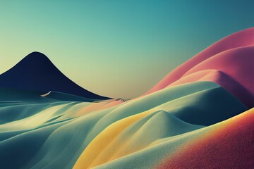 Otherwordly alien landscape, future scape abstract science fiction of a different planet