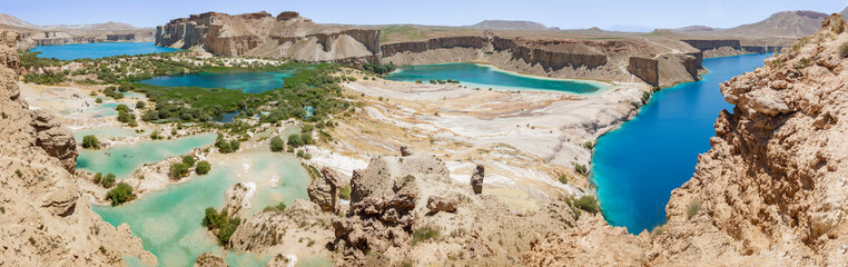Beautiful blue lake of Band-e Amir National Park, one of the main tourist attractions in Afghanistan © Pvince73
