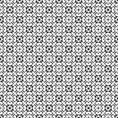 Black and white seamless pattern texture. Greyscale ornamental graphic design. Mosaic ornaments. Pattern template. Vector illustration. EPS10.