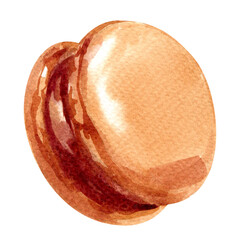 Watercolor illustration of Macaron dessert.