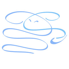 creative image of blue rabbit practicing martial arts